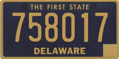 DE license plate 758017