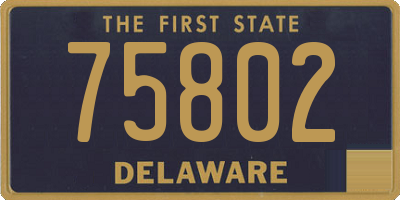 DE license plate 75802