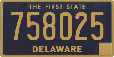 DE license plate 758025