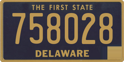 DE license plate 758028