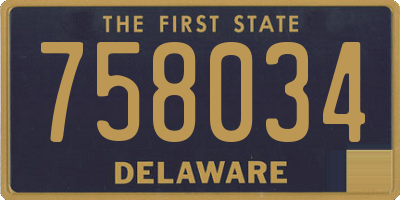 DE license plate 758034