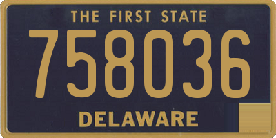 DE license plate 758036