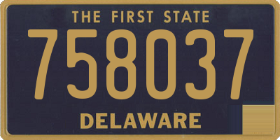 DE license plate 758037