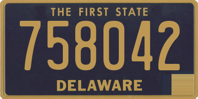 DE license plate 758042
