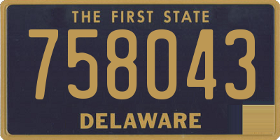 DE license plate 758043