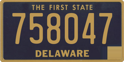 DE license plate 758047
