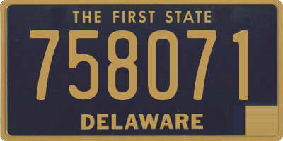 DE license plate 758071