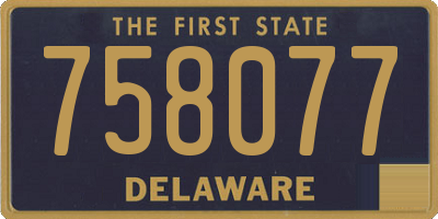 DE license plate 758077