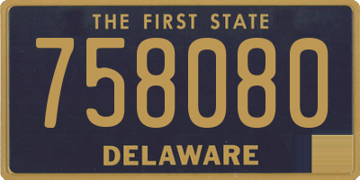 DE license plate 758080