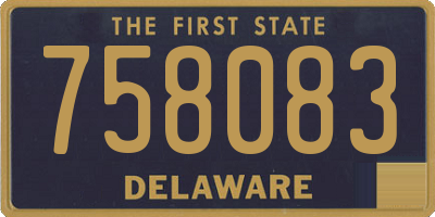 DE license plate 758083