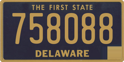 DE license plate 758088