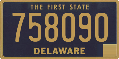 DE license plate 758090