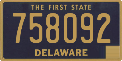 DE license plate 758092