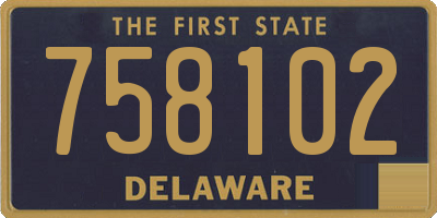 DE license plate 758102
