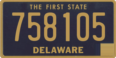 DE license plate 758105