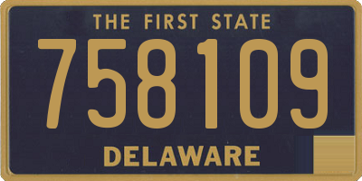 DE license plate 758109