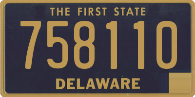 DE license plate 758110