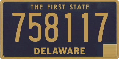 DE license plate 758117