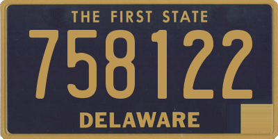 DE license plate 758122
