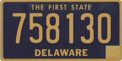 DE license plate 758130