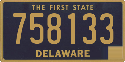 DE license plate 758133