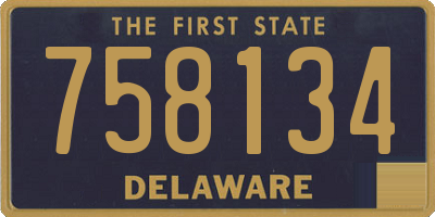 DE license plate 758134