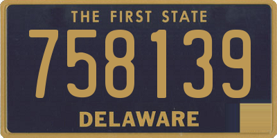 DE license plate 758139
