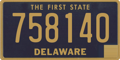 DE license plate 758140