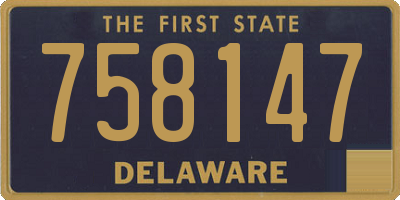 DE license plate 758147