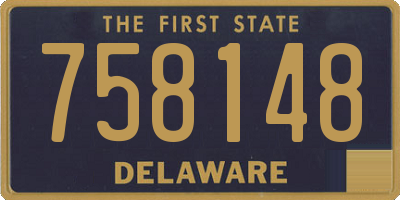 DE license plate 758148
