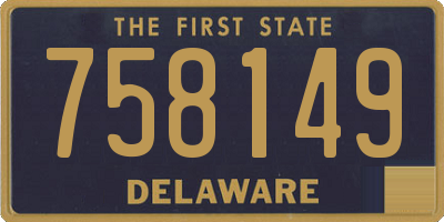 DE license plate 758149
