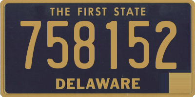 DE license plate 758152