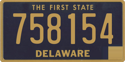 DE license plate 758154