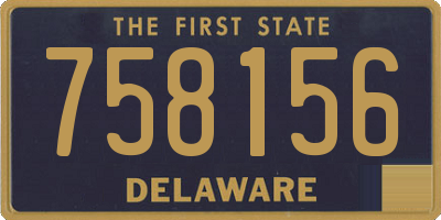 DE license plate 758156