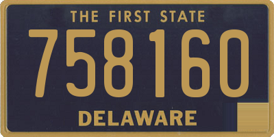 DE license plate 758160
