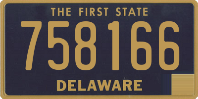 DE license plate 758166