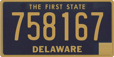 DE license plate 758167