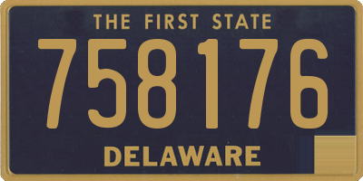 DE license plate 758176