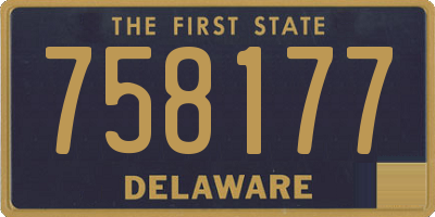 DE license plate 758177