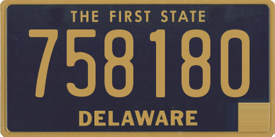 DE license plate 758180