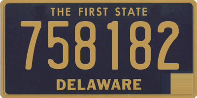 DE license plate 758182