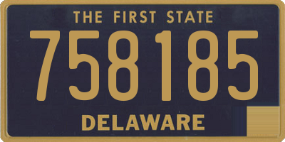 DE license plate 758185