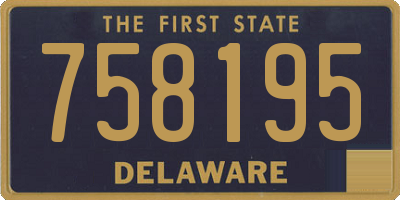 DE license plate 758195