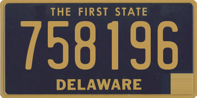 DE license plate 758196