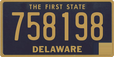DE license plate 758198