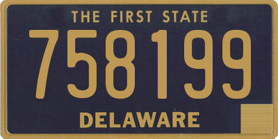 DE license plate 758199