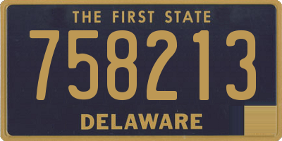 DE license plate 758213