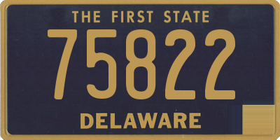 DE license plate 75822
