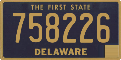 DE license plate 758226