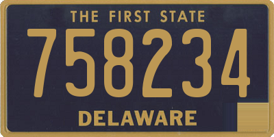 DE license plate 758234